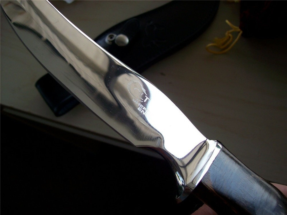 Colt Hunting Knife Skinner Sheffield England Sheath Box Pouch-img-3