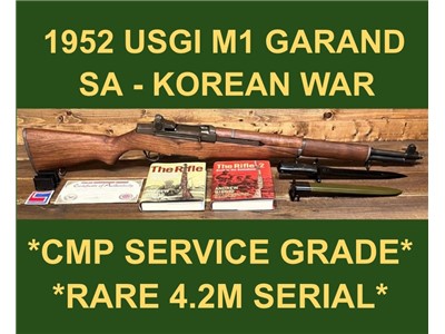 M1 GARAND SPRINGFIELD 1952 CMP SERVICE GRADE KOREA USGI EXTRAS