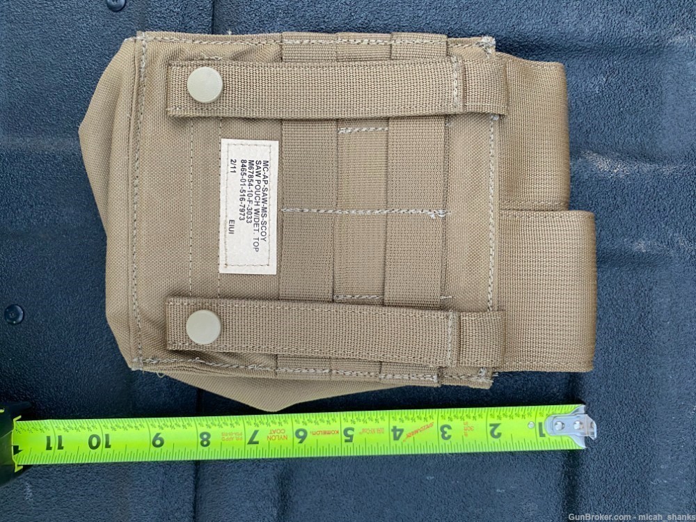 SAW M249 200 RD AMMO POUCH AND GENERAL PURPOSE POUCH-COYOTE-TAN-NEW*-img-3