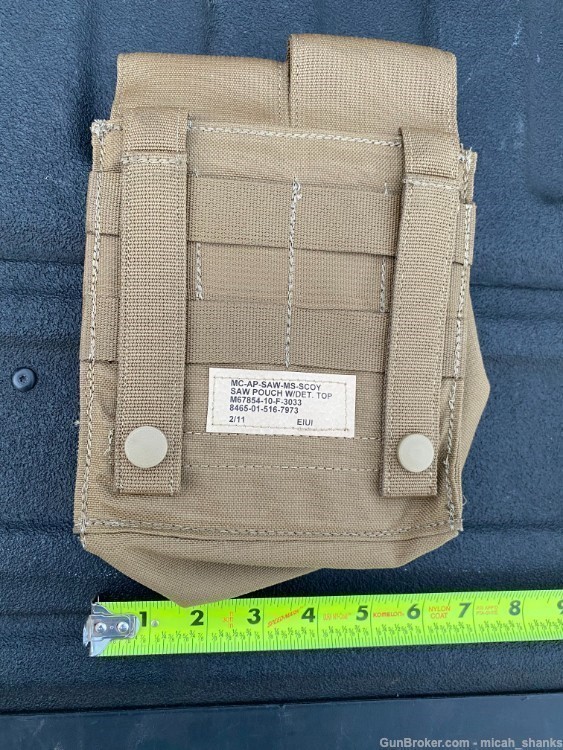 SAW M249 200 RD AMMO POUCH AND GENERAL PURPOSE POUCH-COYOTE-TAN-NEW*-img-2
