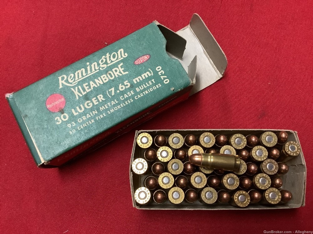 Remington 30 Luger (7.65mm) 93 grain fmj 50 cartridges EXC.-img-0