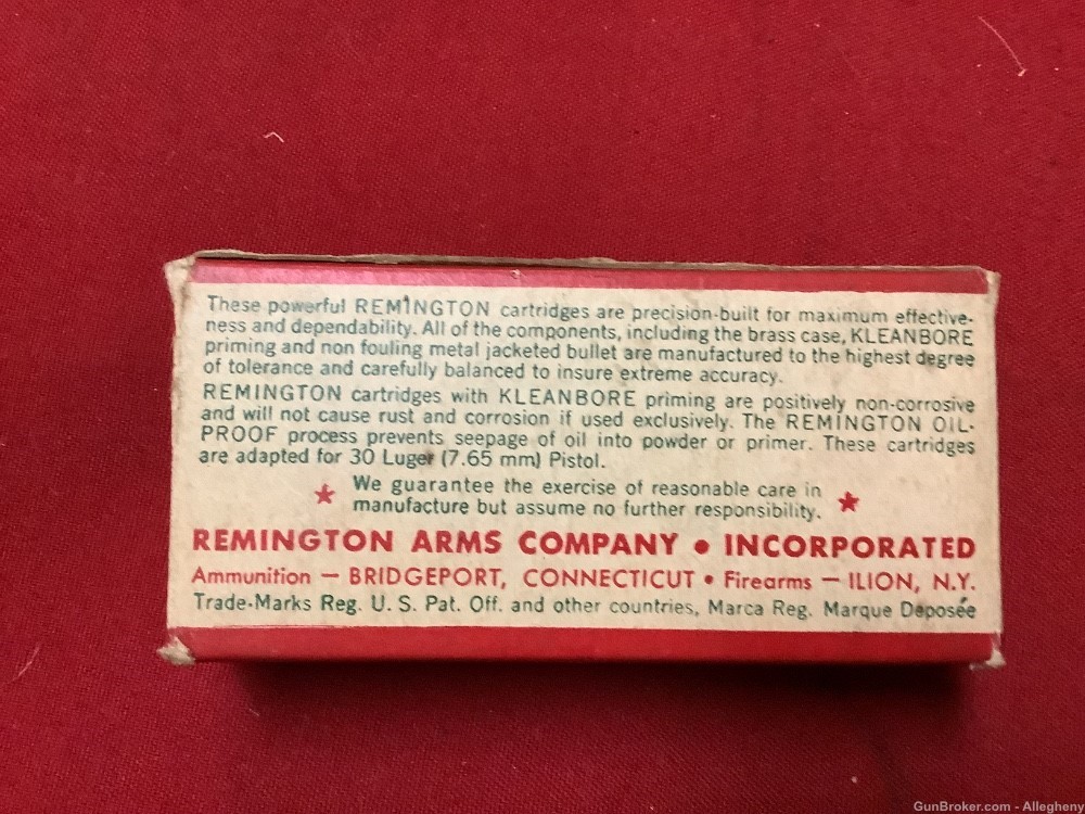 Remington 30 Luger (7.65mm) 93 grain fmj 50 cartridges EXC.-img-1