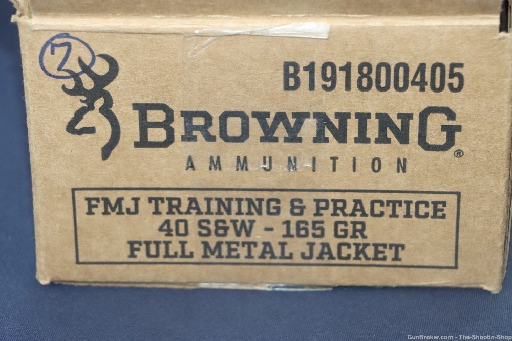 Browning 40S&W Ammunition 750RD AMMO CASE LOT165GR FMJ 40 S&W Brass NEW SW-img-8