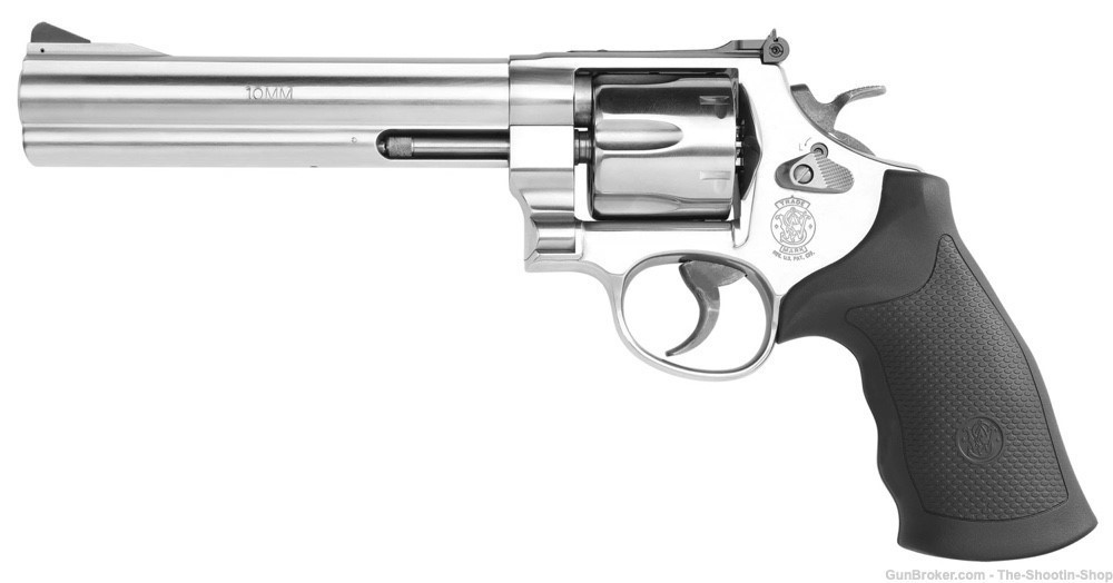 Smith & Wesson Model 610 Revolver 6RD 10MM Stainless 12462 S&W 6.5" NEW SS -img-1