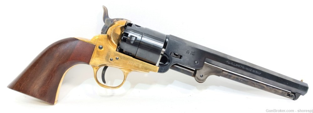 Pietta REB44 1851 Navy Black Powder Revolver, .44 Cal,  7.5" Blued Barrel-img-1