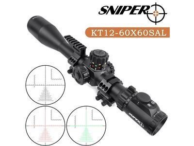Sniper 12-60X60SAL long range Riflescope 35mm Tube Side Parallax Adjustment