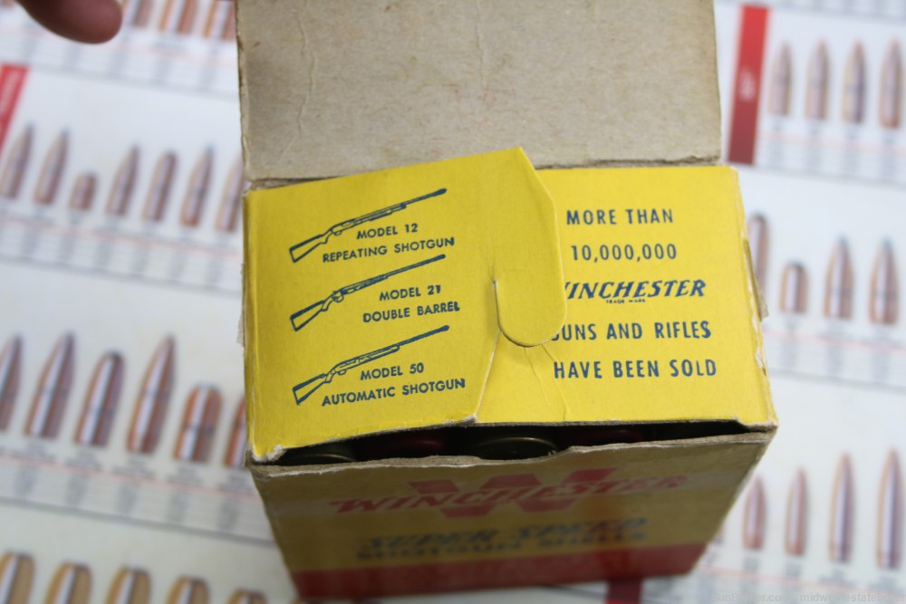 Winchester Super 12ga 2 3/4" 1 1/4 oz  5 Shot Shotgun Shells Full Mfg 1956-img-6