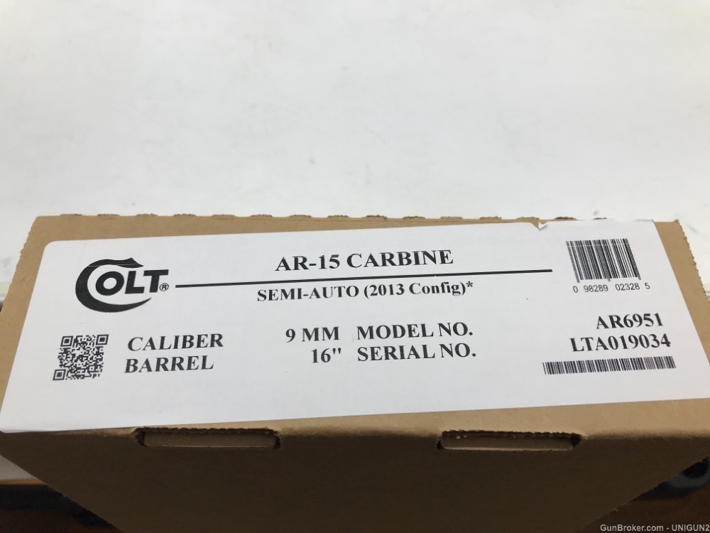 COLT AR-15 9MM CARBINE 6951 NIB 32 ROUND -img-1