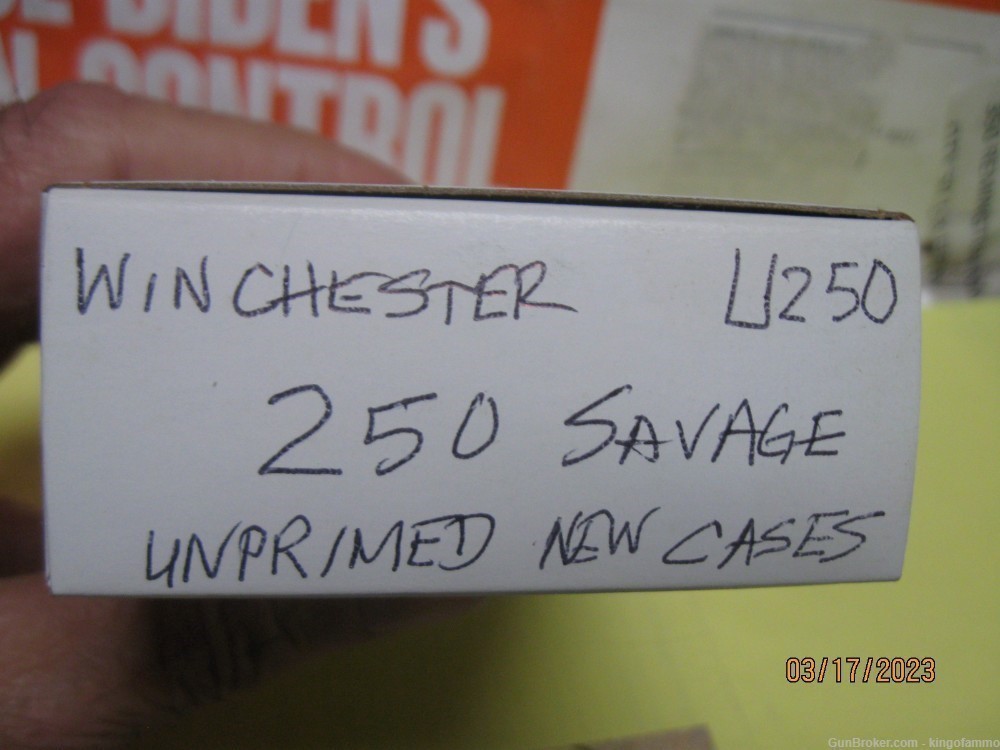 Scarce 20 pc 250 SAVAGE NEW Boxed Winchester Brass; more other calibers too-img-1