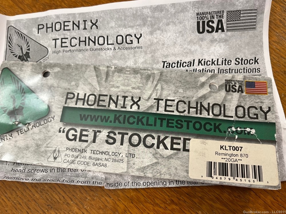 Remington 870 20ga. Phoenix Technology Kick Lite Recoil Suppression Stock-img-2