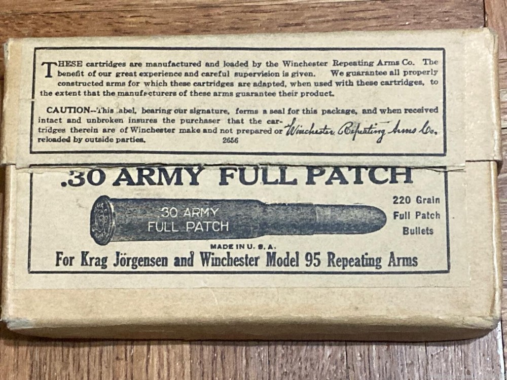 30 Army 30-40 Krag 220gr Full Patch Rifle Ammunition 20rds Winchester WRA-img-0