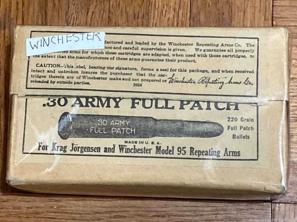 30 Army 30-40 Krag 220gr Full Patch Rifle Ammunition 20rds Winchester WRA-img-9
