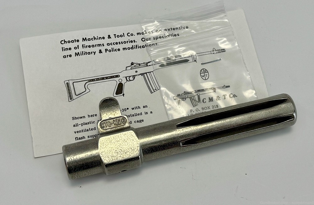 CM&T Co Mini 14 Look-a-Like Flash Hider Stainless for .562 diameter barrel -img-0