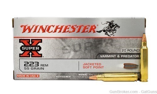 200 Rounds of Winchester Super X Jacketed Soft Point, .223 Rem-img-0