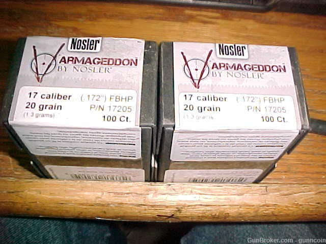 Nosler Varmageddon 17 Caliber 20 Grains FBHP 200 Rounds-img-0
