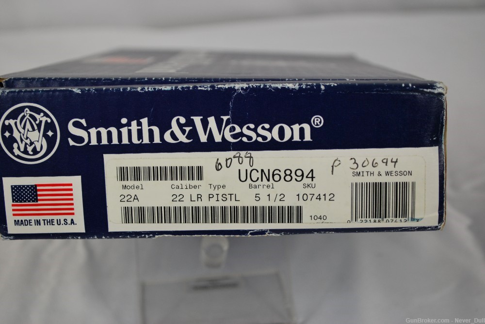 Smith & Wesson 22A Target 5.5" Barrel .22 LR Grey / Black Adjustable  LNIB!-img-6