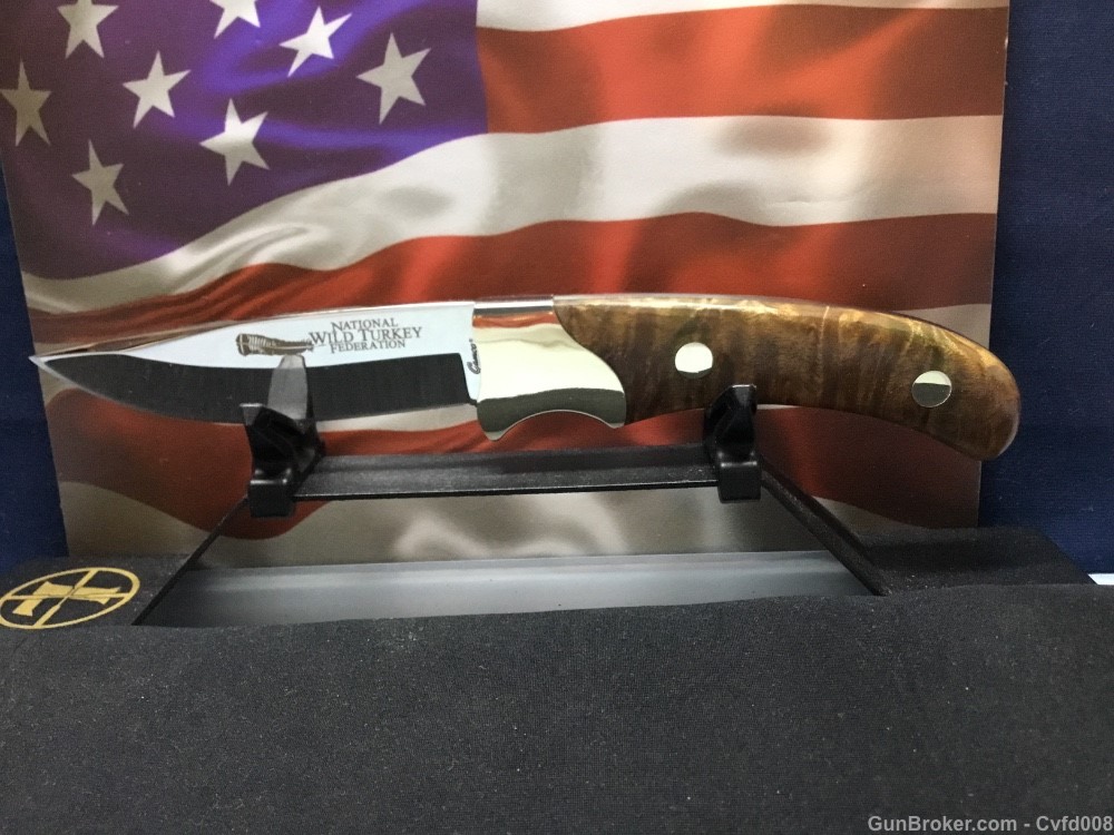 Camco National Wild Federal Turkey Assn. Beautiful Fixed Blade - See Photos-img-2