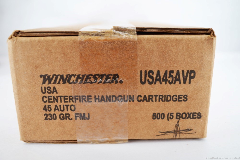 Winchester .45 ACP, 230-gr, FMJ 500-Rounds USA45AVP-img-0