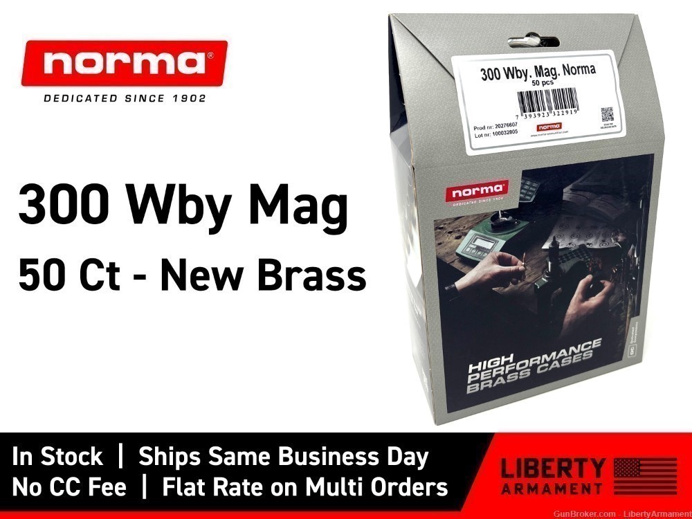 300 Weatherby Magnum Brass, Norma 300 Wby Mag Brass-img-0