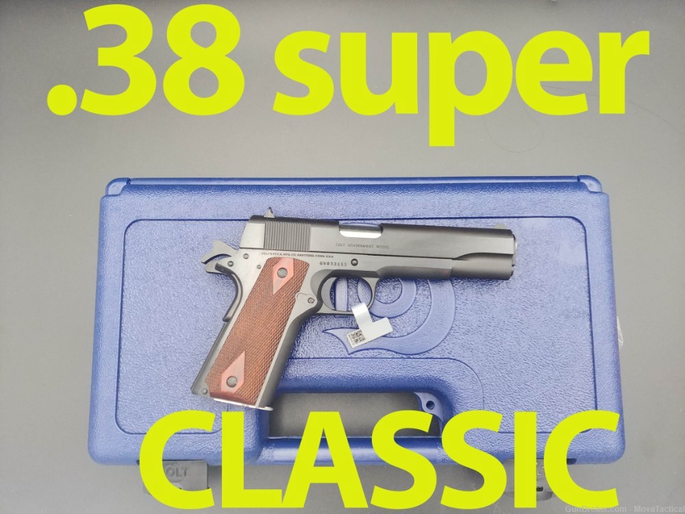 Colt 1911 .38 SUPER Traditional, Black, Colt .38 1911 with Match Barrel -img-0