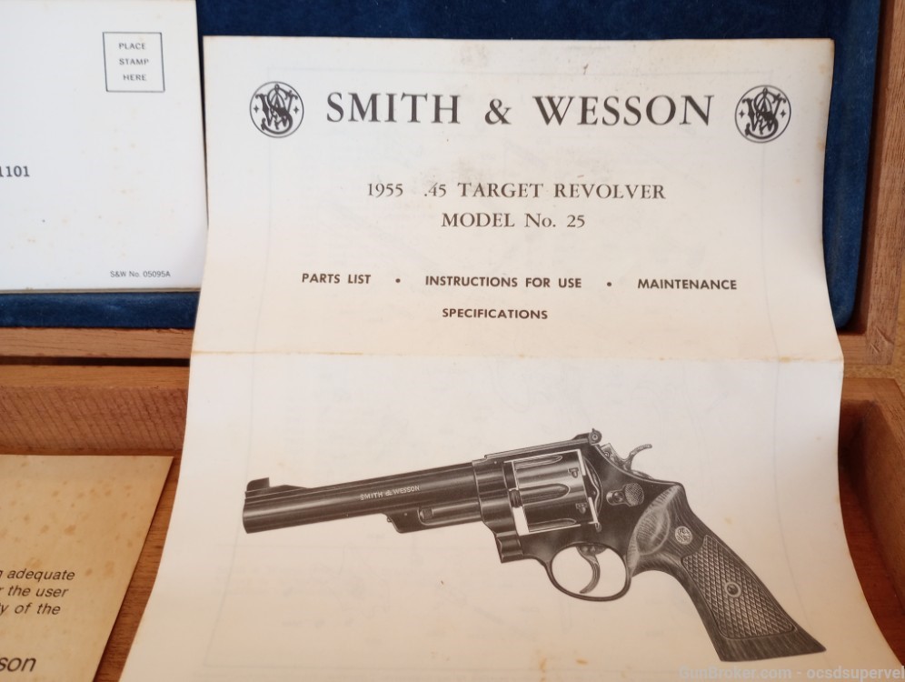 Smith Wesson Model 1955 / Model 25 .45ACP Never Fired 6.5" barrel-img-50