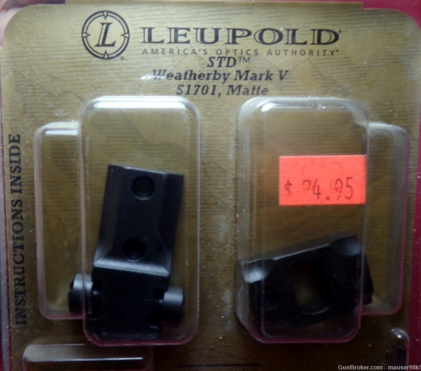Leupold STD WEATHERBY MARK V (9 LUG) 2-PC GLOSS Part # 51700-img-0