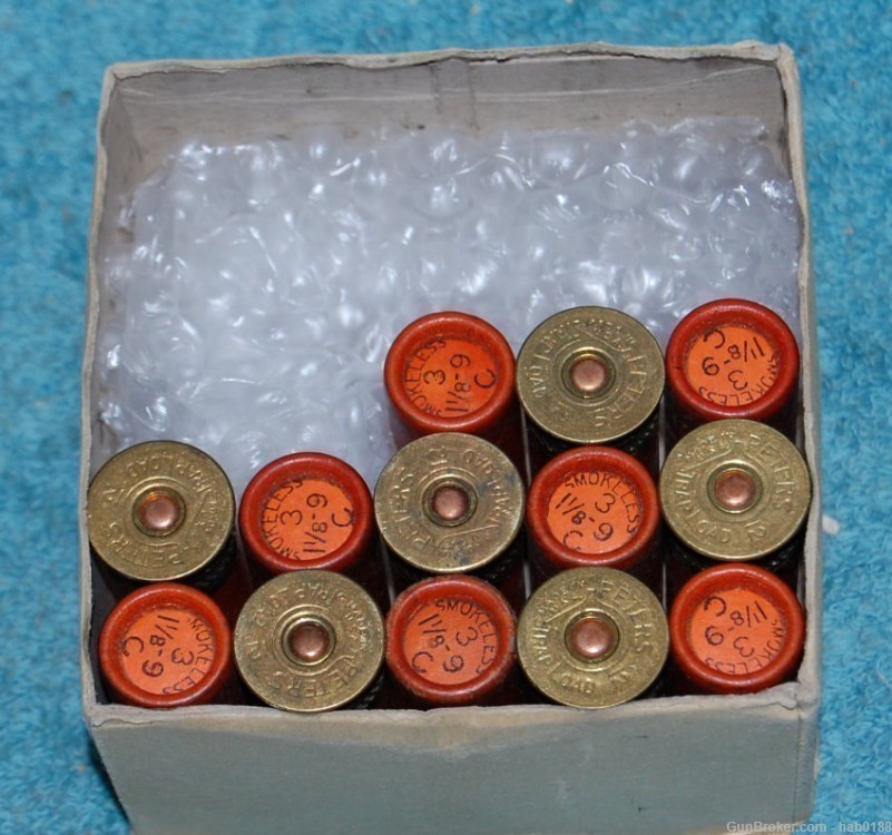 Rare Vtg Partial 2 Pc Box Peters Rustless Skeet Load 12 Ga Shotgun Shells-img-6