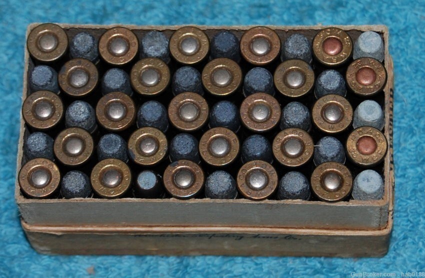 Vintage Full 2 Piece Box of Winchester 32 Caliber Cartridges 1873 -img-6