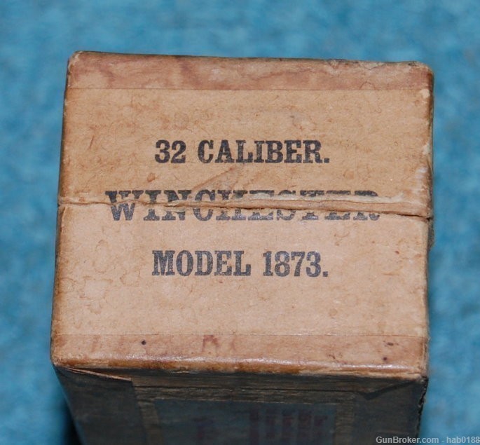 Vintage Full 2 Piece Box of Winchester 32 Caliber Cartridges 1873 -img-1