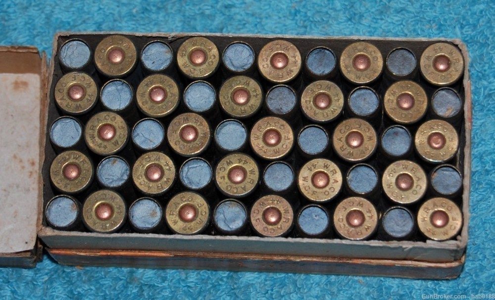 Vintage Full 2 Piece Box of Winchester 44 Caliber Shot Cartridges 1873 1892-img-6