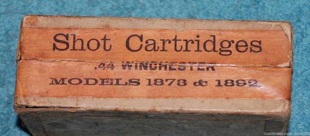 Vintage Full 2 Piece Box of Winchester 44 Caliber Shot Cartridges 1873 1892-img-2