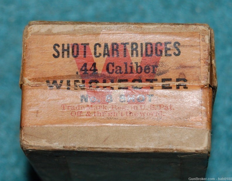 Vintage Full 2 Piece Box of Winchester 44 Caliber Shot Cartridges 1873 1892-img-4