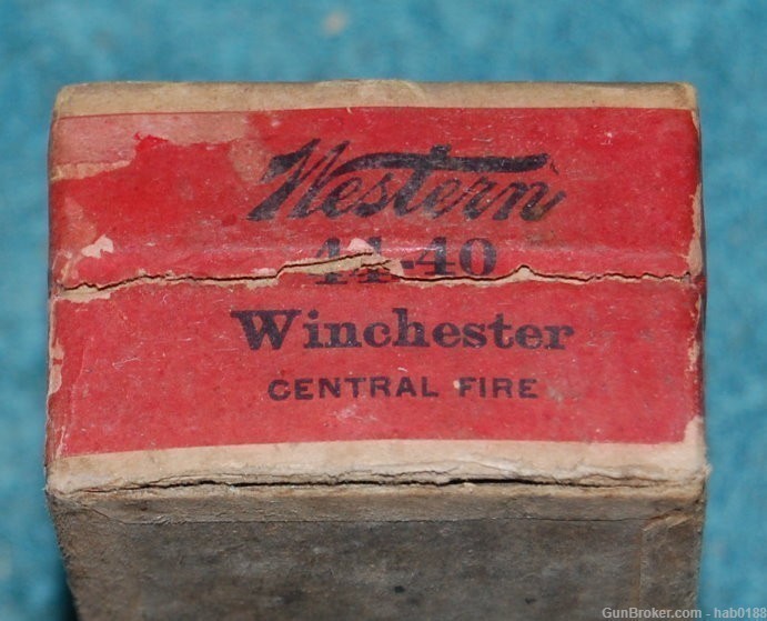 Vintage Full 2 Piece Box of Western Rifle Cartridges 44 Cal 44-40 WCF-img-4