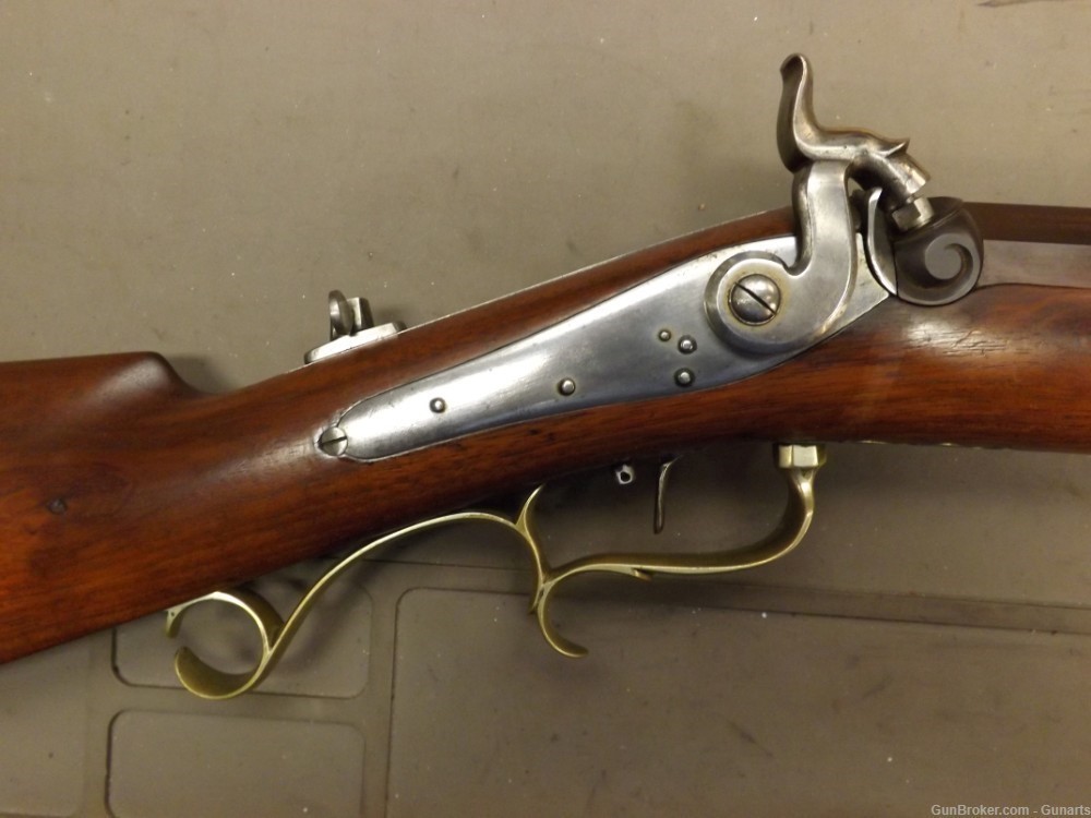 Rare Hitchcock and Muzzy target rifle .50 pre Civil war-img-2