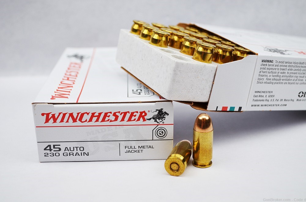 Winchester .45 ACP, 230-gr, FMJ 500-Rounds Q4170-img-1