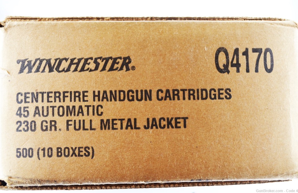 Winchester .45 ACP, 230-gr, FMJ 500-Rounds Q4170-img-0