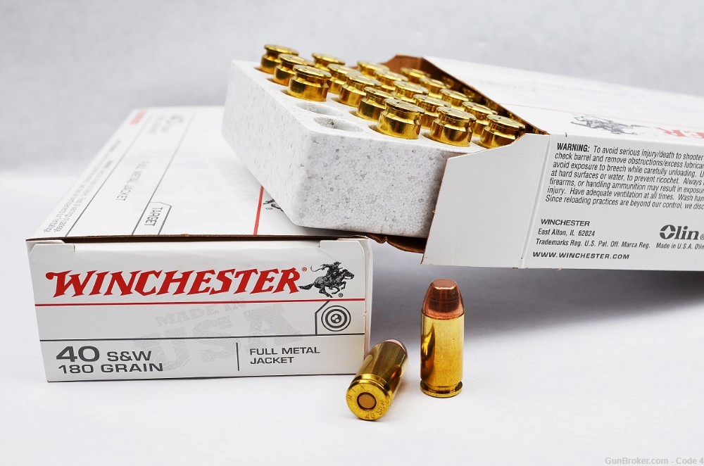 Winchester .40 S&W, 180-gr, FMJ 500-Rounds Q4238-img-1