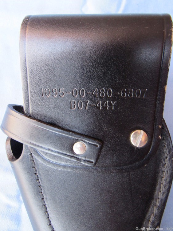 USAF Security Police Black Leather Holster Rig, S&W Model 15, 1985-1995-img-3