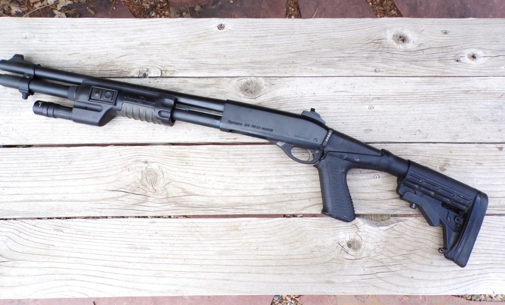 Remington 870 Police Magnum 18” Tactical 12ga Shotgun w/ Cerakote HIR-146 -img-0