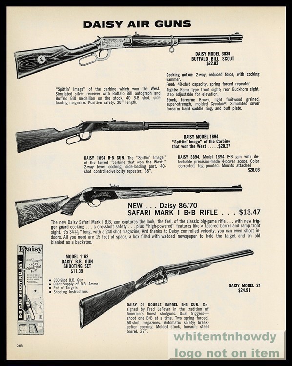 1973 DAISY 3030 Buffalo Bill Scout 1894 86/70 Safari 21 BB Gun Air Rifle AD-img-0