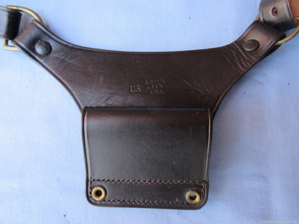 US Army Military Police Black Leather Holster Rig, 1943-1961-img-14