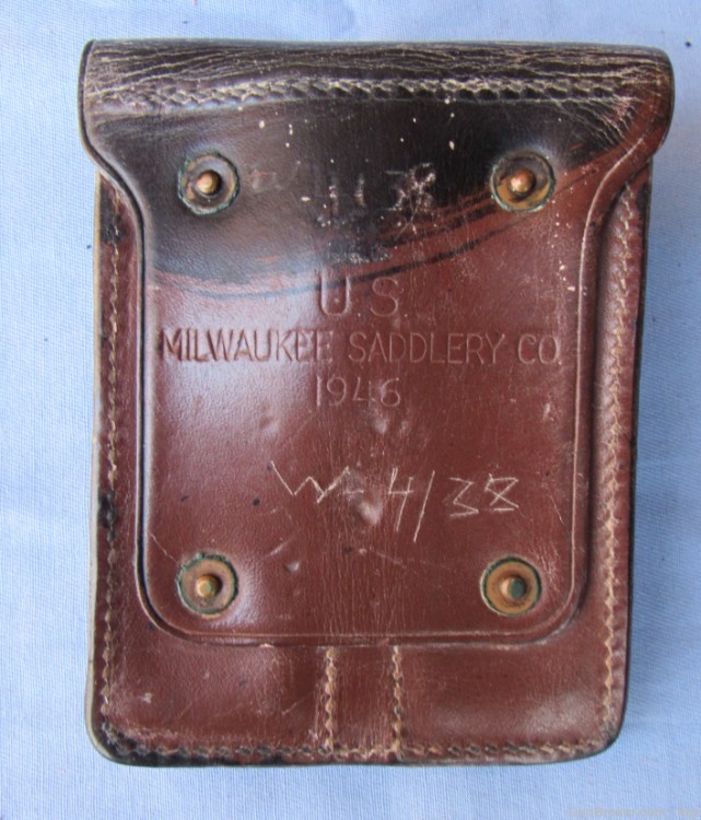 US Army Military Police Black Leather Holster Rig, 1943-1961-img-10
