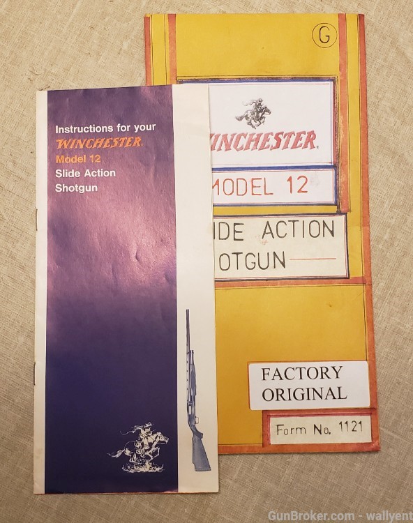 Winchester Model 12 Slide Action shotgun Manual original factory No.1121-img-0