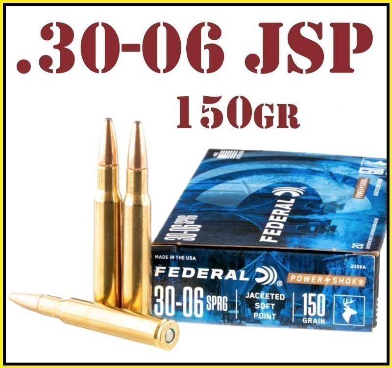 20rds Federal Power Shok™ .30-06 150gr JSP 3006A FAST SHIPPING-img-0