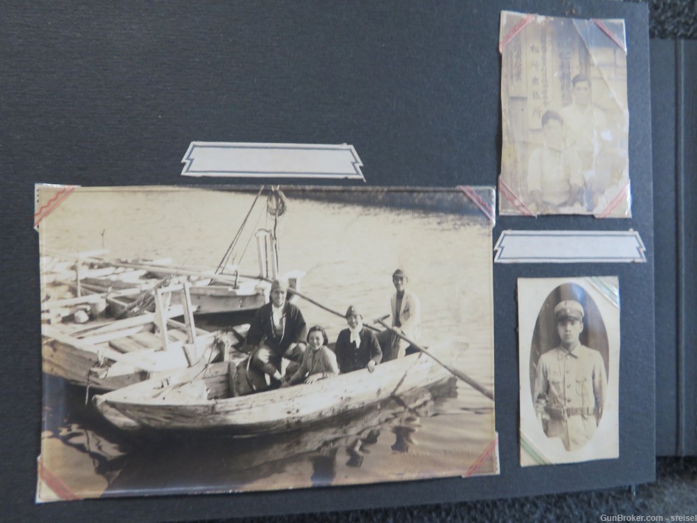 WWII JAPANESE PHOTOGRAPH ALBUM-SOLDIERS-PORTRAITS-BOATS-FLAGS & MORE-img-4