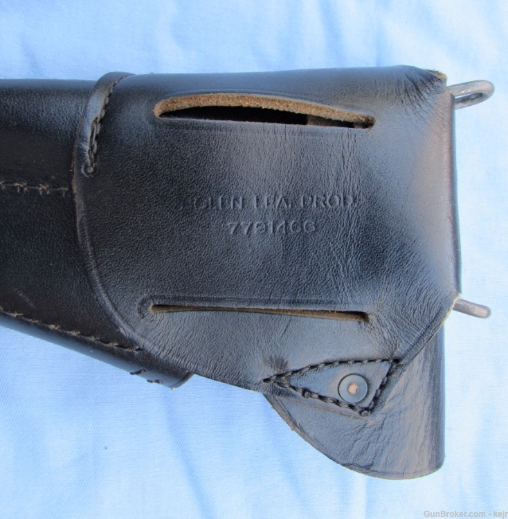 US Army Military Police Black Leather Holster Rig, 1967-1995-img-5