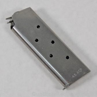 Check-Mate Colt 1911 Officers Compact .45 6 Rd Stainless Steel Magazine-img-0