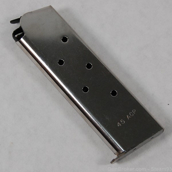 Check-Mate Colt 1911 45 MATCH 7 Rd Stainless Steel Magazine CM45-7-S-H-CMF-img-0