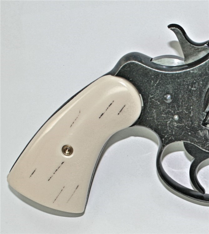 Colt 1917 New Service & 1909 Revolver Ivory-Like "Barked" Grips-img-1