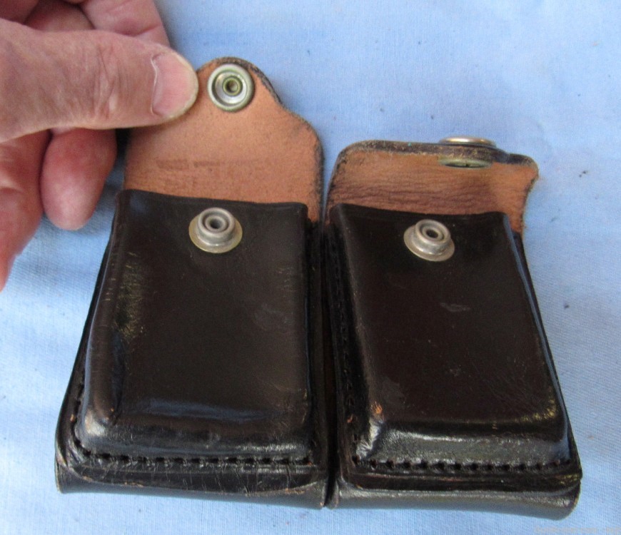 US Army Military Police Woman's Black Leather Holster Rig, S&W Victory 1974-img-7